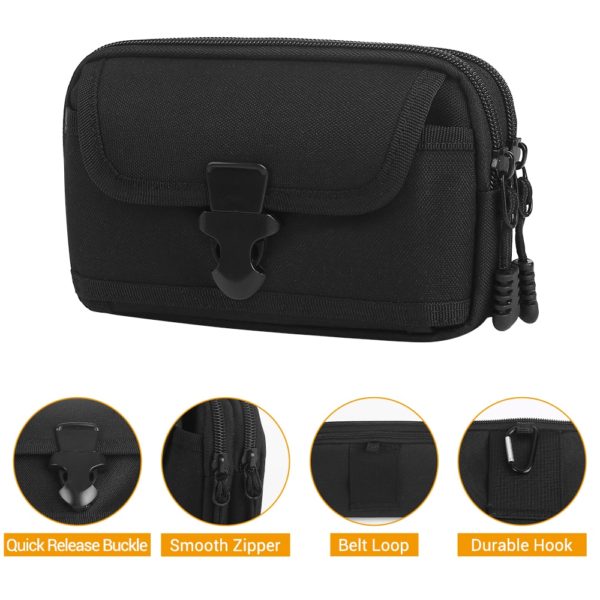 Tactical Molle Pouch Belt Waist Bag Military Small Pocket Outdoor Mobile Phone Pouch for 7'' Phone Hunting Travel Camping Bags 3