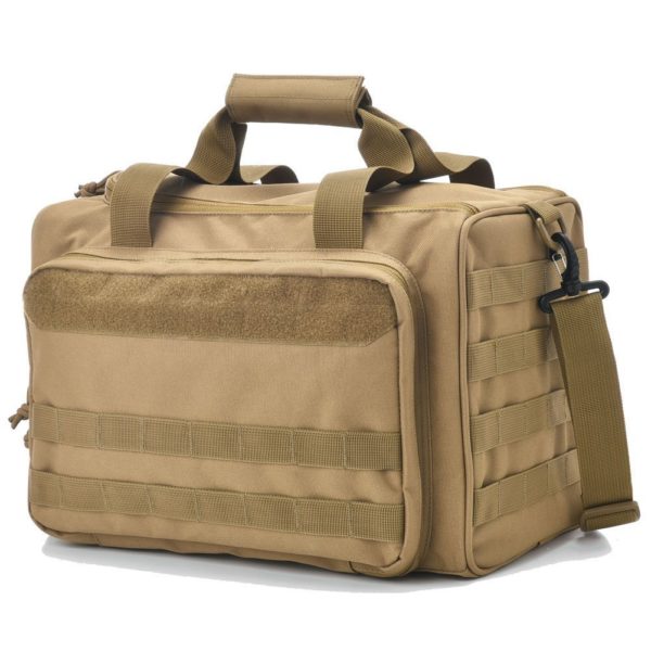Tactical Range Bag Molle System 600D Waterproof Gun Shooting Pistol Case Pack Khaki Hunting Accessories Tools Sling Bag Camping 2