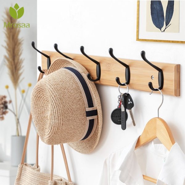 Nordic Fashion Home Decor Coat Hook Organizer Double Hooks Hallway Bedroom Door Hat Clothes Rack Hanger Kitchen Toilet Wall Hook 2