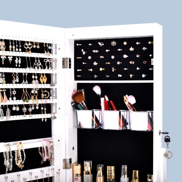 KingYee Bedroom furniture,Mirror cabinet,full-length mirror,jewelry cabinet, upright mirror, lockable jewelry storage box 3
