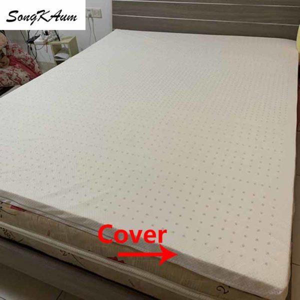 SongKAum high quality 100% Natural latex Mattresses Foldable Slow rebound Mattress Tatami with cotton cover customizable Size 3