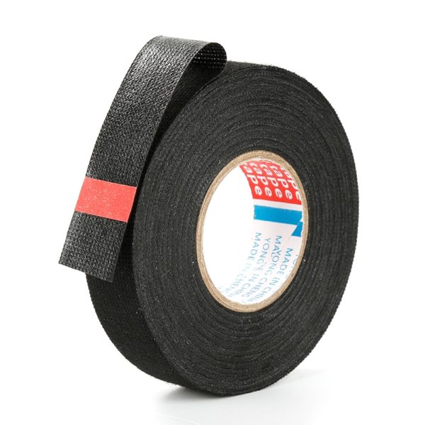 15M 9/15/19/25MM Heat-resistant Adhesive Cloth Fabric Tape For Automotive Cable Tape Harness Wiring Loom Electrical Heat Tape 5