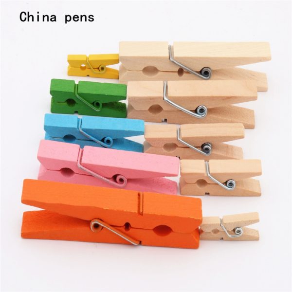 Wooden Clips 2.5mm 3.5mm 4.5mm 6.0mm 7.2mm Photo Clips Clothespin Craft Decoration Clips School Office clips