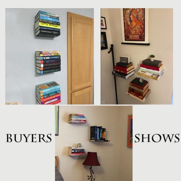 2pcs Modern Iron book shelf 1pcs wall invisible bookshelf for home decoration Floating Bookshelf(White) CNIM Hot 3