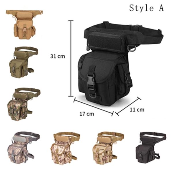 Military Tactical Drop Leg Bag Tool Fanny Thigh Pack Hunting Bag Waist Pack Motorcycle Riding Men Military Molle Waist Packs 2