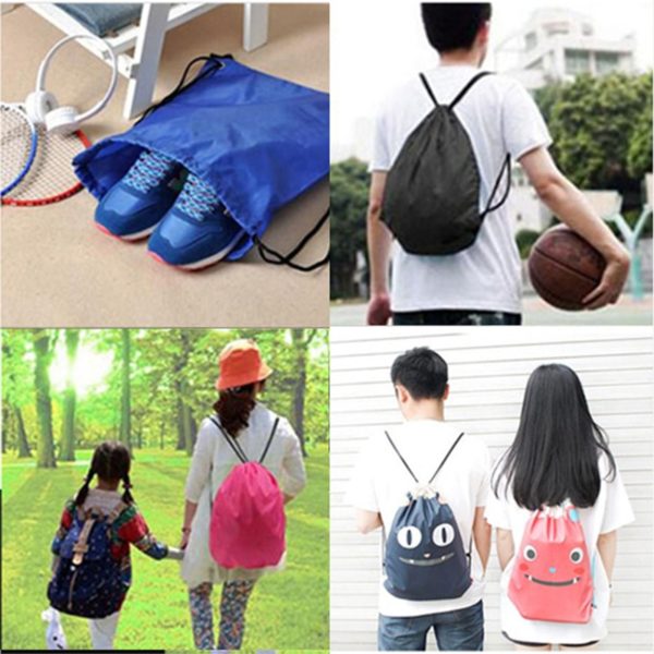 Waterproof Sport Gym Bag Drawstring Sack Sport Fitness Travel Outdoor Backpack Shopping Bags Beach Swimming Basketball Yoga Bags 2