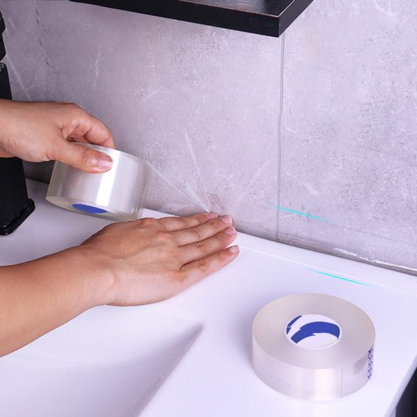 Kitchen Sink Waterproof Sticker Anti-mold Waterproof Tape Bathroom Countertop Toilet Gap Self-adhesive Seam Sticker home Kitchen 2