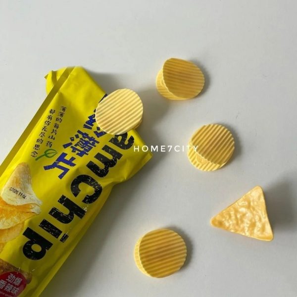 Mohamm 1PC Cute Yellow Potato Chip Clip Storage Clip Stationery School Supplies 4