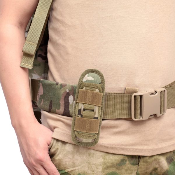 Outdoor Hiking 360 Degree Rotatable Flashlight Pouch Holster Waist Bag for Belt Torch Cover Hunting Lighting Survival Kits 5