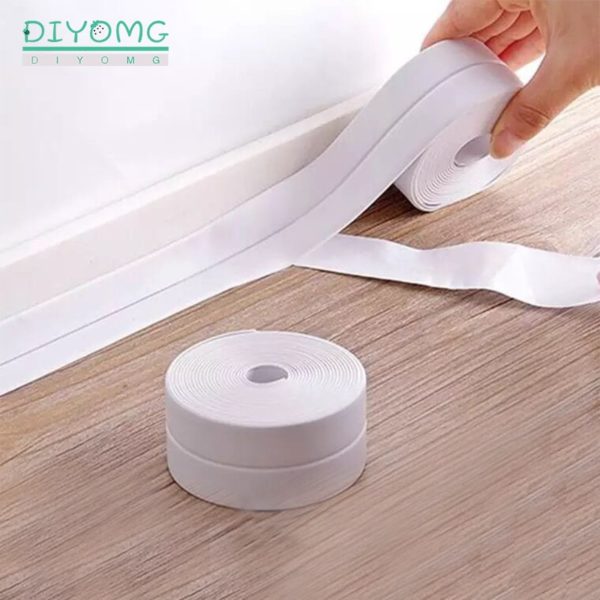 Kitchen Sink Bathroom Shower Waterproof Self Adhesive Sealing Strip Tape PVC Mold Proof Wall Stickers Window Door Gap Seam Tapes 4