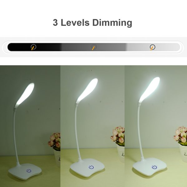 Office Bright Table Lamp Rechargeable Battery LED Stand Kids Desk Lamp Table Top Lanterns For Student Study Reading Book Lights 4