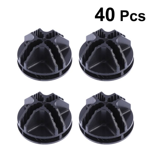 20/40Pcs Wire Cube Plastic Connectors For Cube Storage Shelving And Cabinet Modular Organizer Closet Clasp Buckle Clip Black 6