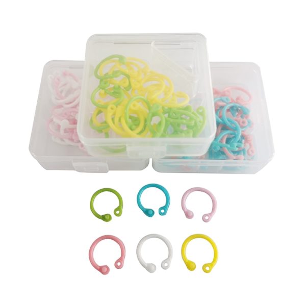 1 Box 30 Pcs Creative Plastic Multi-Function Circle Ring Office Binding Supplies Albums Loose-Leaf Colorful Book Binder Hoops 2