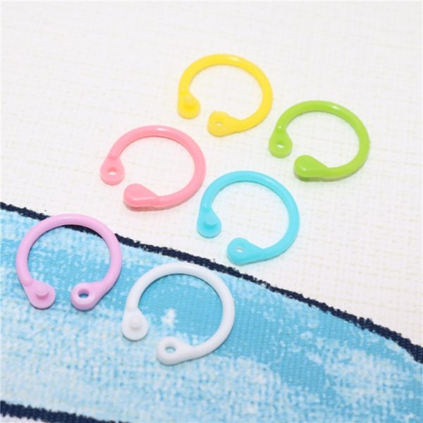 1 Box 30 Pcs Creative Plastic Multi-Function Circle Ring Office Binding Supplies Albums Loose-Leaf Colorful Book Binder Hoops 3