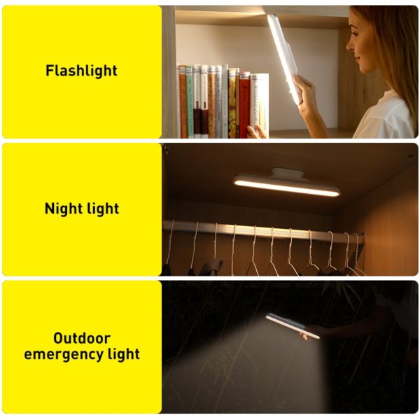 Baseus Desk Lamp Hanging Magnetic LED Table Lamp Chargeable Stepless Dimming Cabinet Light Night Light For Closet Wardrobe Lamp 6