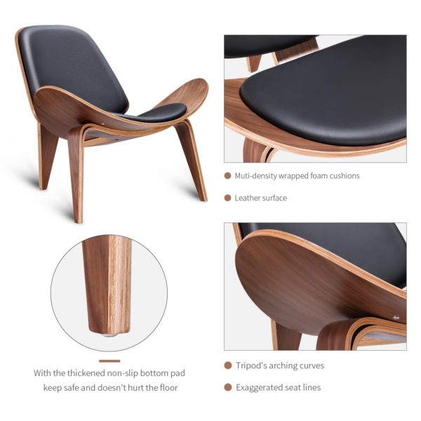 Furgle Replica Lounge Nordic Creative Simple Designer Single Sofa Chair Smile Airplane Shell Chair Dining Room Chairs 2