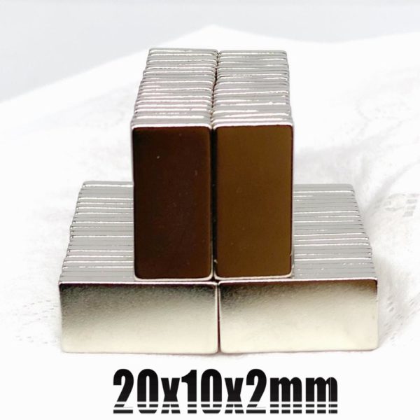 5/10//20/50Pcs 20x10x2 Neodymium Magnet 20mm x 10mm x 2 N35 NdFeB Block Super Powerful Strong Permanent Magnet 3