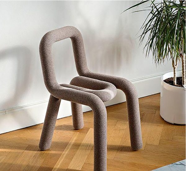 JOYLOVE Fabric Special-shaped Chair Nordic Household Celebrity Creative Backrest Chair Cafe Elbow Special-shaped Dining Chair 6