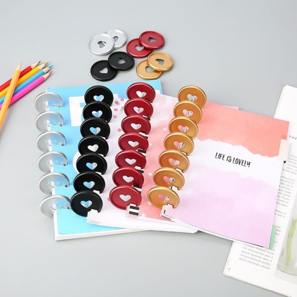 Colourful High Quality 35mm Plastic Matte Binding Discs Notebook Binder Ring Discs Button Planner Binder DIY Scrapbook Accessory 3