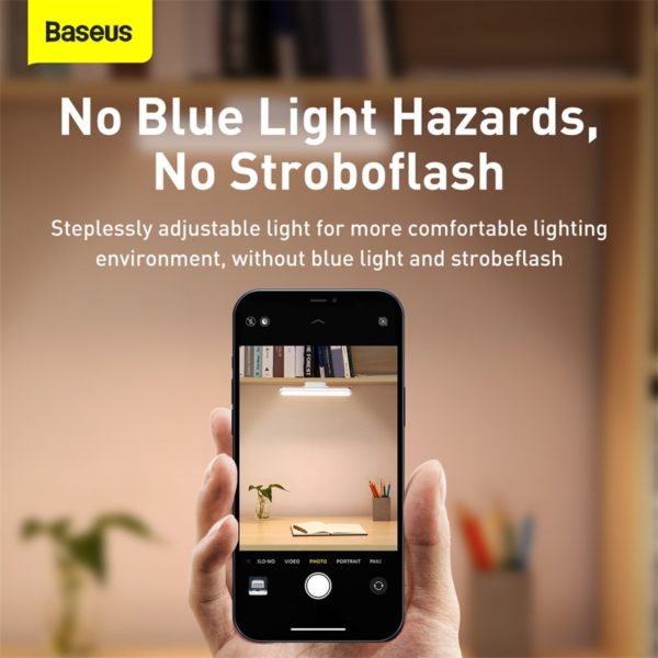 Baseus LED Desk Lamp Magnetic Hanging Table Lamp for Study Cabinet Light USB Rechargeable Stepless Dimming Dormitory Night light 3