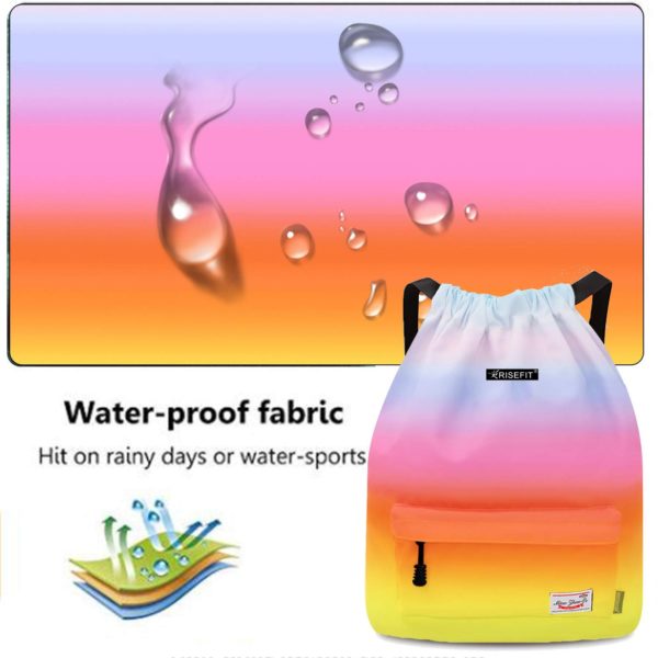 Bag Summer Waterproof Gym Bag Sports Bag Travel Drawstring Bag Outdoor Bag Backpack for Training Swimming Fitness Bags Softback 3