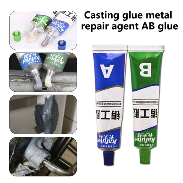 65g Kafuter A+B Metal Repairing Adhesive Super Glue Iron Steel Auto Radiator Water Tank Special leakage Plugging Welding Glue 3