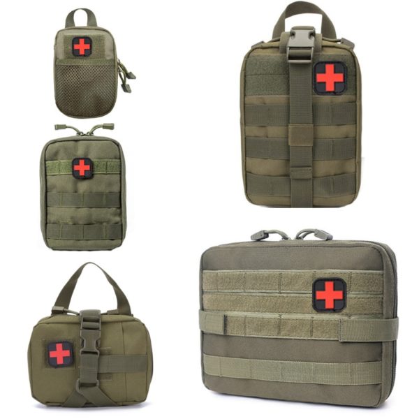 Hunting Survival First Aid Bag Military EDC Pack Molle Tactical Waist Bag Outdoor SOS Pouch Army Medical Kit Waist Belt Backpack