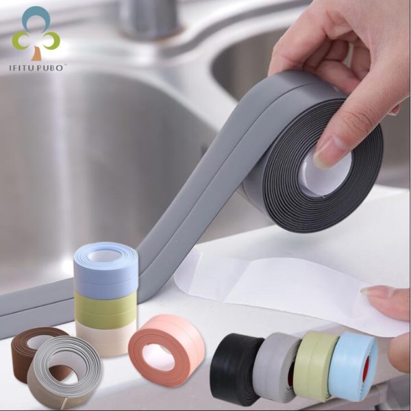 3.2m Bathroom Kitchen Shower water proof mould proof tape Sink Bath Sealing Strip Tape Self adhesive Waterproof Plaster GYH 1