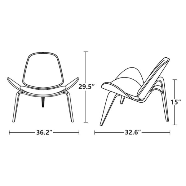 Furgle Replica Lounge Nordic Creative Simple Designer Single Sofa Chair Smile Airplane Shell Chair Dining Room Chairs 5