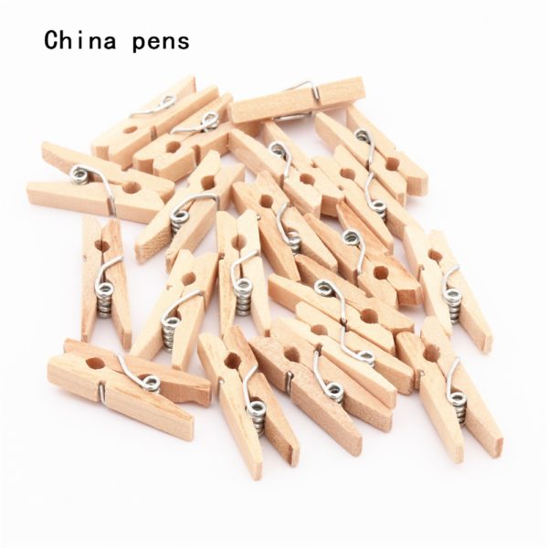 Wooden Clips 2.5mm 3.5mm 4.5mm 6.0mm 7.2mm Photo Clips Clothespin Craft Decoration Clips School Office clips 5