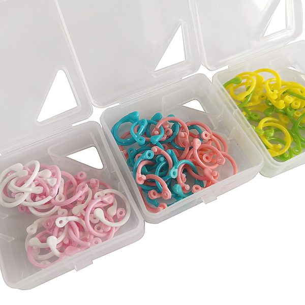 1 Box 30 Pcs Creative Plastic Multi-Function Circle Ring Office Binding Supplies Albums Loose-Leaf Colorful Book Binder Hoops 4