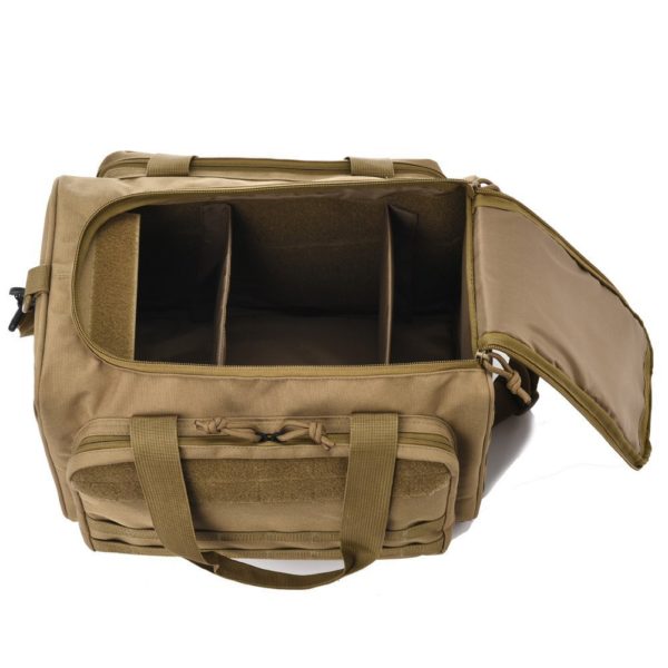 Tactical Range Bag Molle System 600D Waterproof Gun Shooting Pistol Case Pack Khaki Hunting Accessories Tools Sling Bag Camping 6