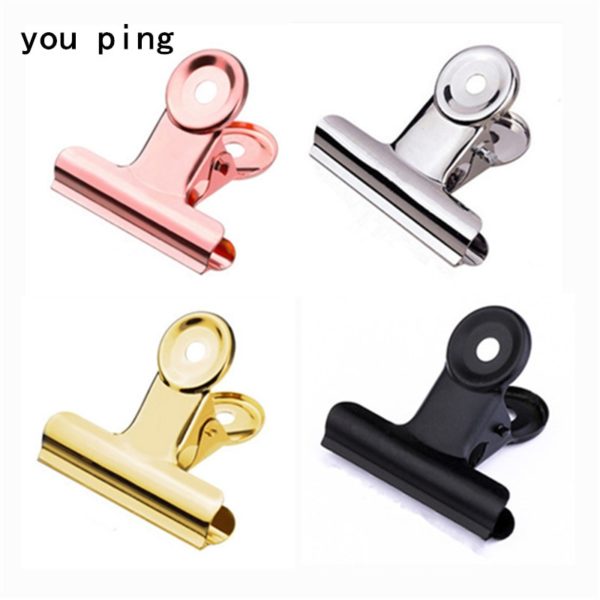 New 50mm 38mm 31mm 22mm Multicolor Round Metal Clamp Paper Clips Student School Office Supplies