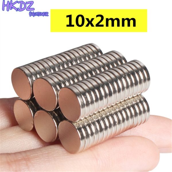 10x2mm Super Strong Round Disc Blocks Rare Earth Neodymium Magnets Fridge Crafts For Acoustic Field Electronics Aimant Imán