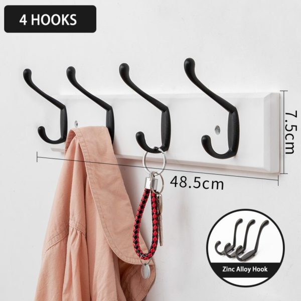 Nordic Fashion Home Decor Coat Hook Organizer Double Hooks Hallway Bedroom Door Hat Clothes Rack Hanger Kitchen Toilet Wall Hook