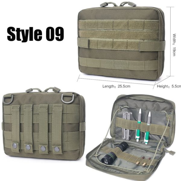 Military EDC Tactical Bag Waist Belt Pack Hunting Vest Emergency Tools Pack Outdoor Medical First Aid Kit Camping Survival Pouch 6