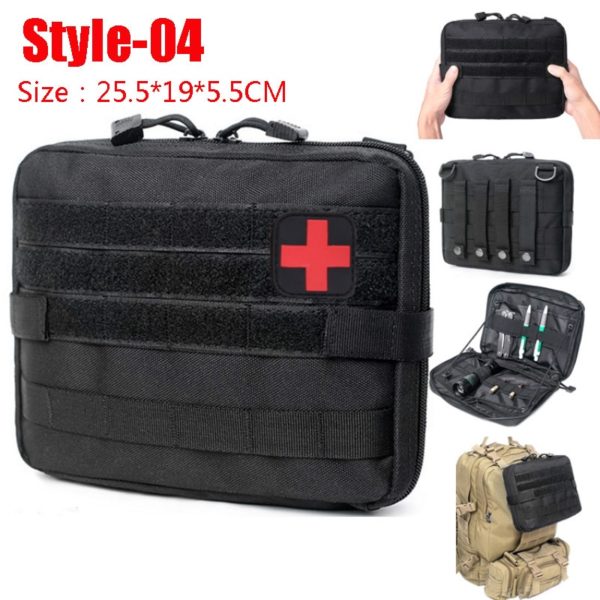 Hunting Survival First Aid Bag Military EDC Pack Molle Tactical Waist Bag Outdoor SOS Pouch Army Medical Kit Waist Belt Backpack 5