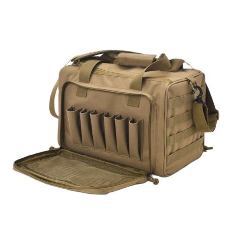 Tactical Range Bag Molle System 600D Waterproof Gun Shooting Pistol Case Pack Khaki Hunting Accessories Tools Sling Bag Camping