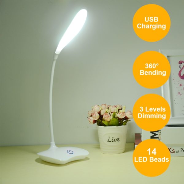 Office Bright Table Lamp Rechargeable Battery LED Stand Kids Desk Lamp Table Top Lanterns For Student Study Reading Book Lights 3