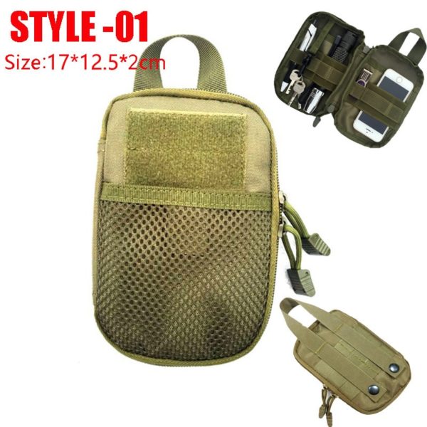 Hunting Survival First Aid Bag Military EDC Pack Molle Tactical Waist Bag Outdoor SOS Pouch Army Medical Kit Waist Belt Backpack 2