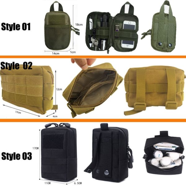 Military EDC Tactical Bag Waist Belt Pack Hunting Vest Emergency Tools Pack Outdoor Medical First Aid Kit Camping Survival Pouch 2