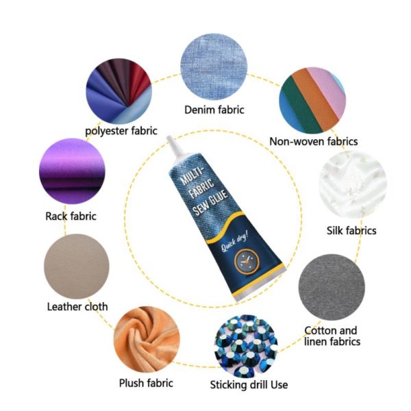 Liquid Instant Fabric Sew Glue Leather Sew Glue Kit Secure Fast Drying Glue Liquid Sewing Ultra-stick Stitc Supplies Adhesives 5