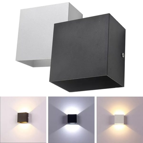 6W 12W Waterproof AC85-265V Surface Mounted LED Wall Light Modern Nordic Luminaire Indoor Wall Lamps Living Room Porch Outdoor 3