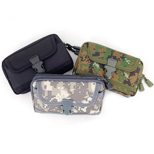 Military Camouflage Molle Pouch Tactical Belt Waist Pack Outdoor Wallet Purse Packet Utility EDC Bag for 6.5'' Phone Hunting Bag