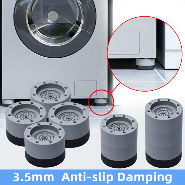 4Pcs Anti Vibration Pads Washing Machine Rubber Feet Mat Anti-vibration Pad Universal Noise-reducing Furniture Lifting Foot Base