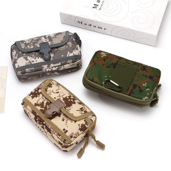 Military Camouflage Molle Pouch Tactical Belt Waist Pack Outdoor Wallet Purse Packet Utility EDC Bag for 6.5'' Phone Hunting Bag 6