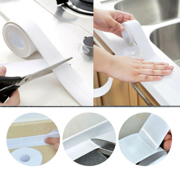 3.2m Bathroom Kitchen Shower water proof mould proof tape Sink Bath Sealing Strip Tape Self adhesive Waterproof Plaster GYH 3