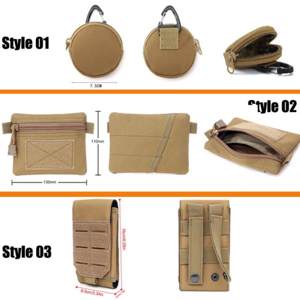 Military Tactical Bag Waist EDC Pack Molle Tools Holder Medical Bags Hunting Accessories Belt Pouch Outdoor Vest Pocket Wallet 2