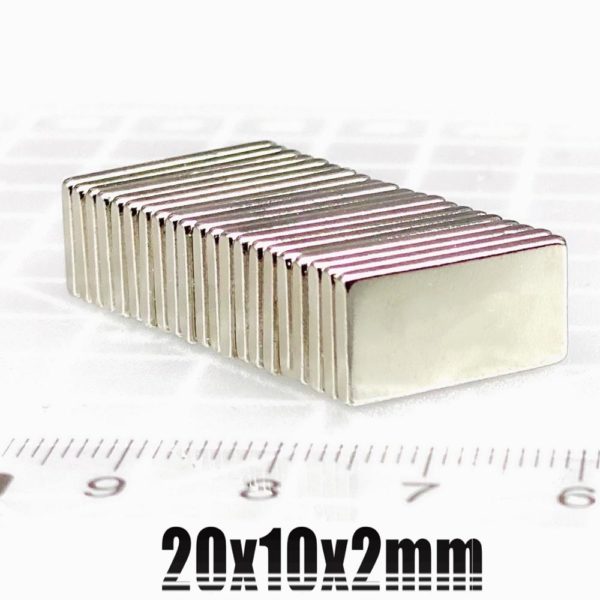 5/10//20/50Pcs 20x10x2 Neodymium Magnet 20mm x 10mm x 2 N35 NdFeB Block Super Powerful Strong Permanent Magnet 2