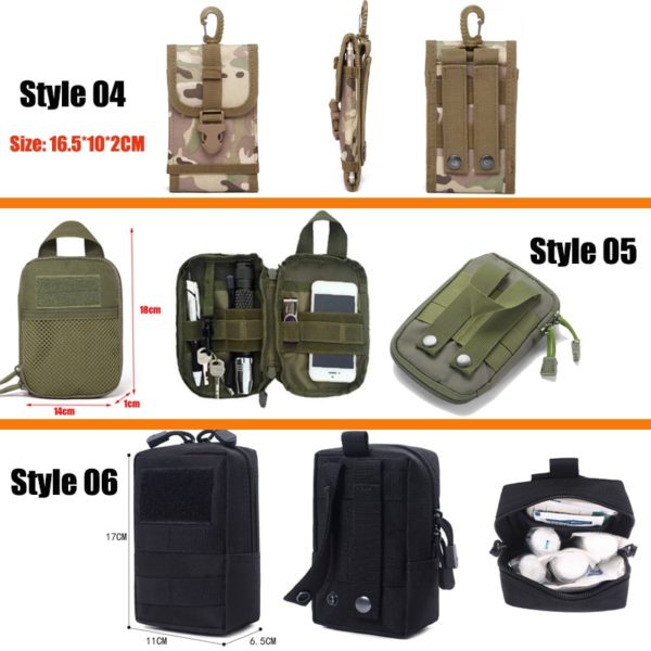 Tactical Bag Outdoor Molle Military Waist Fanny Pack Mobile Phone Pouch Hunting Gear Accessories Belt Waist Bag Army EDC Pack 3
